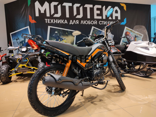 Мопед Мотомир TRICKLER 50 (110) чёрный/оранжевый | Мототека