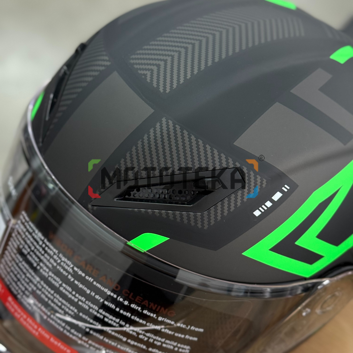 Экипировка в наличии! Шлем мото модуляр Мототека TQ 901 BLACK/GREEN